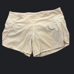 Lululemon White Athletic Shorts women’s 6